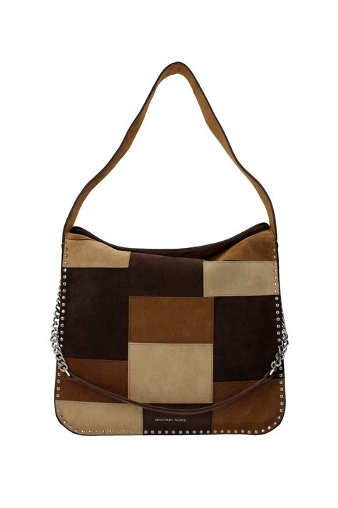 michael michael kors patchwork astor large hobo dark caramel|michael kors astor tote bag.